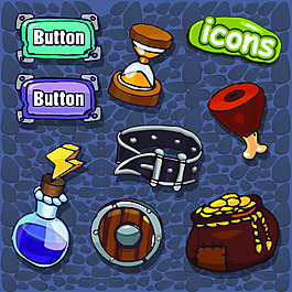 金币手游界面设计UI设计EPS矢量