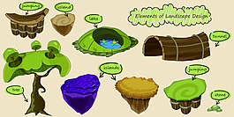 卡通跑酷手游界面设计UI设计EPS矢量