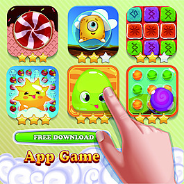 萌版手游界面设计UI设计EPS矢量