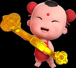 招财童子春节素材喜庆中国风如意吉祥
