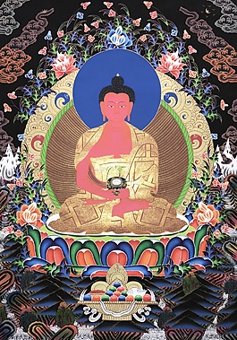 尼泊尔唐卡阿弥陀佛