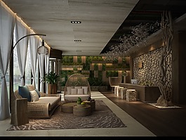 高级生态养生馆立体模型素材