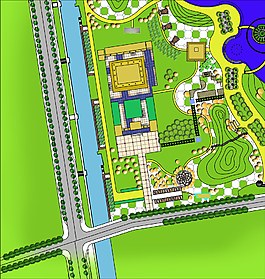 平面园林景观植物配置设计图