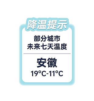 部分城市降温提示贴片设计