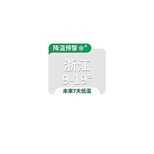 天气降温预警标志图标设计