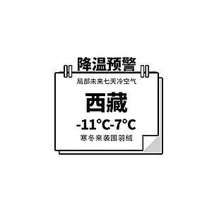寒冬来袭降温预警贴片模板