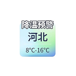 清新弥散风降温预警模板设计