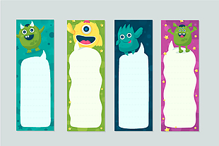 卡通风书签卡片样式图片大全