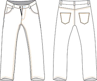 牛仔裤设计模版