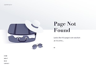 卡通创意效果404页面模板