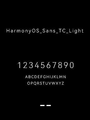 鸿蒙Sans TC Light字体安装包