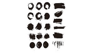 水墨风黑色笔刷预设