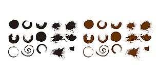 创意黑棕双色ps笔刷预设