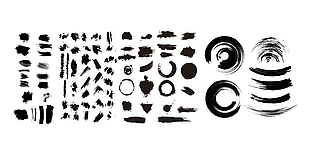 水墨黑色ps笔刷预设