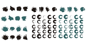 黑色水墨风ps笔刷预设