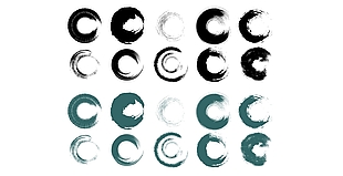 圆形黑色ps笔刷预设