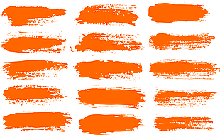 橙色渐变笔刷创意设计