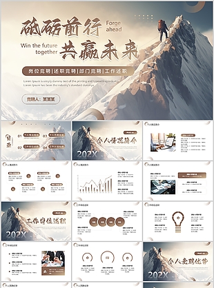 棕色励志旅游行业岗位竞聘报告