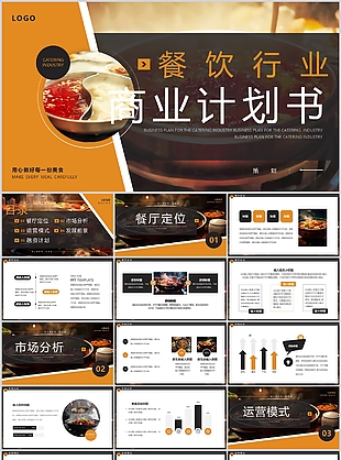 橙色商务风餐饮行业商业计划书