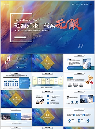 高端炫彩商业计划书产品宣传介绍