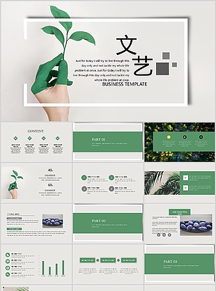 文艺小清新绿色通用商业计划书