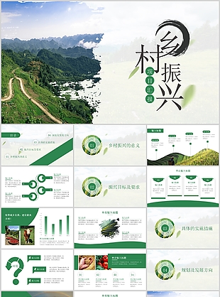 绿色系杂志风乡村振兴项目汇报