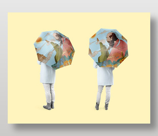 毕业延展品伞具样式效果图vi展示设计