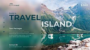 国外旅游海报横幅网页banner