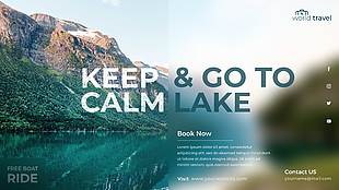 国外自然美景画册网页banner设计