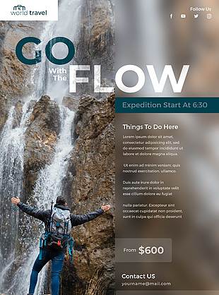 拥抱自然国外旅游画册banner设计