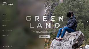 自由舒适国外旅游画册网页banner设计