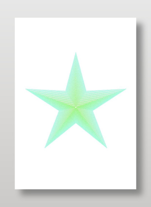 渐变立体效果线条星星装饰图形