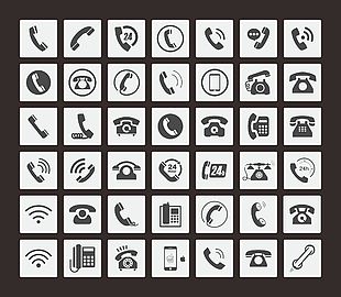 电话图标矢量图设计