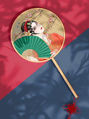 古风唯美扇子团扇设计