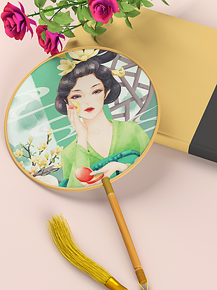 高级精致国风扇子文创设计