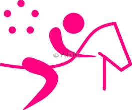 马,粉红色,体育