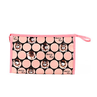 粉色小熊提手化妆包