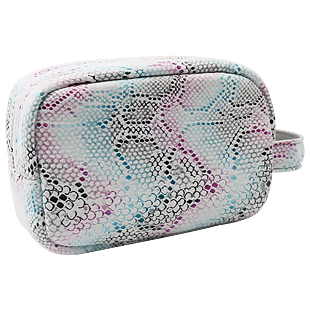 炫彩蛇纹手提化妆包