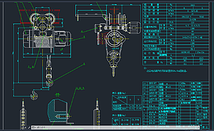 3t电动葫芦CAD图纸