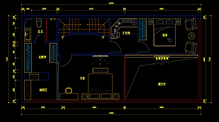 公寓两层挑空平面设计