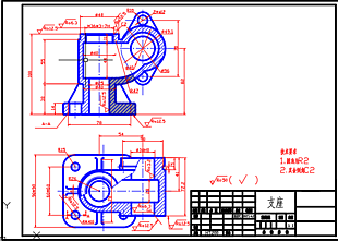 实用机械支座CAD