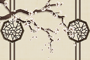 传统中国风主题质感背景墙