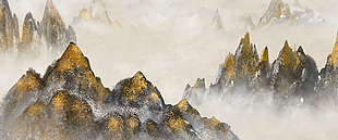 水墨国风意境手绘山水装饰画