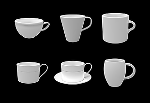 产品工业简约创意白色杯子