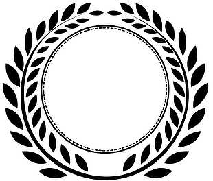 麦穗橄榄枝简约纹理创意图标