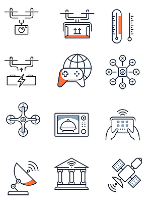 创意商务风科技产品简约图标