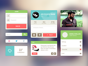 创意实用网页界面UI工具包素材