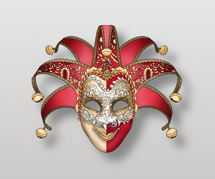 奇幻神秘小丑面具