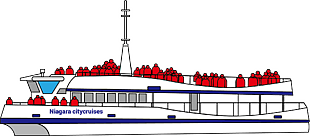 卡通创意简约游轮图标